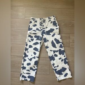 Cow print pants